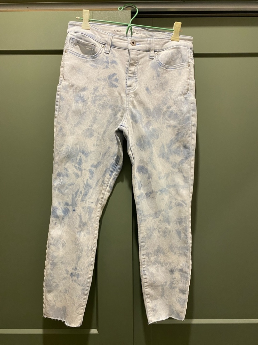 Style & Co. Light Blue Tie-Dye Skinny Jeans